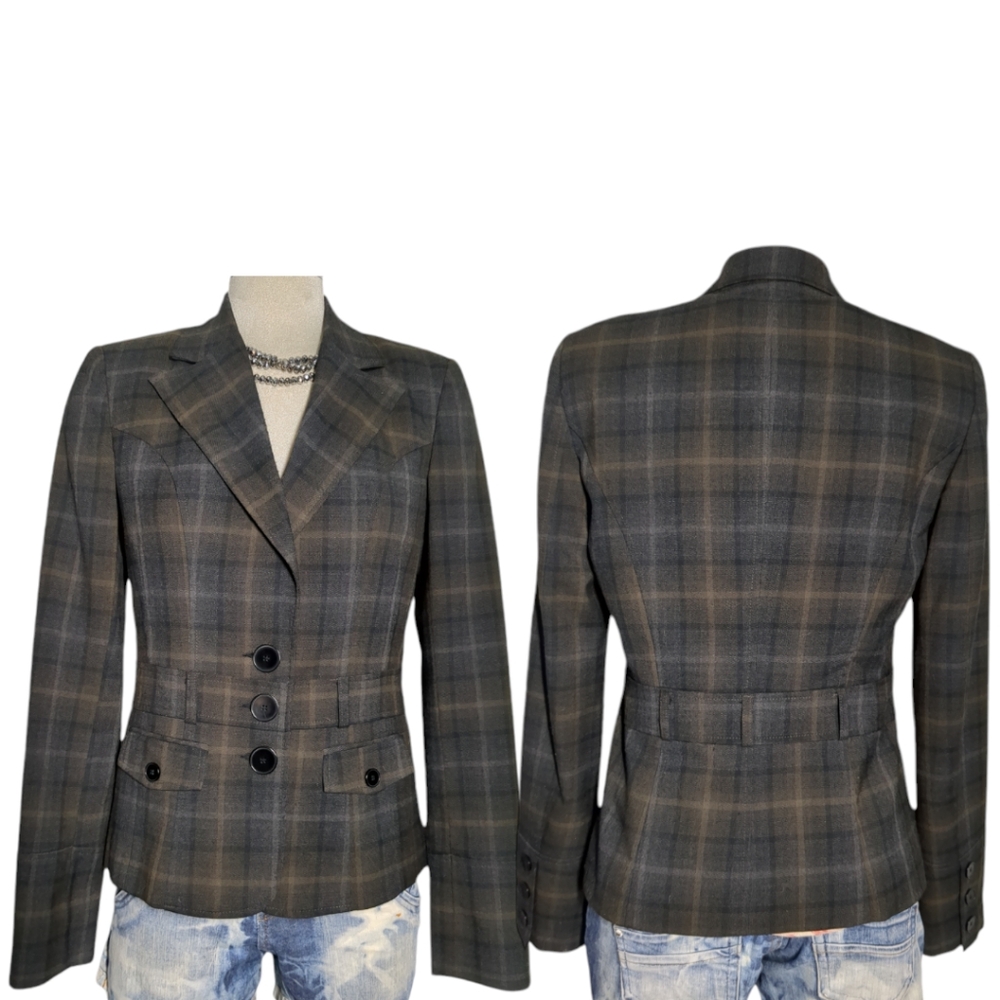 SUZY SHIER Luxury Squares Blazer Size M